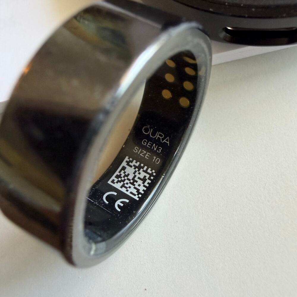 Oura Ring Generation 3 Activity Tracker Heritage Style Black Size 10 - Picture 7 of 11